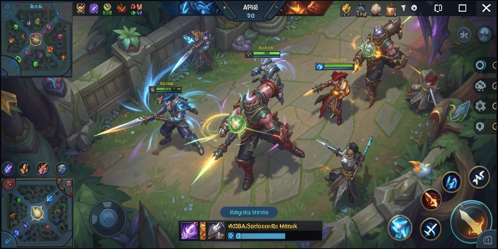 Gameplay MOBA yang intens dan seru dalam API66.