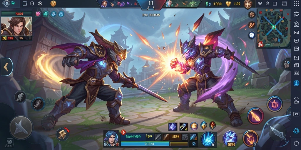 Gameplay F08 yang seru dan penuh aksi dalam pertempuran MOBA.