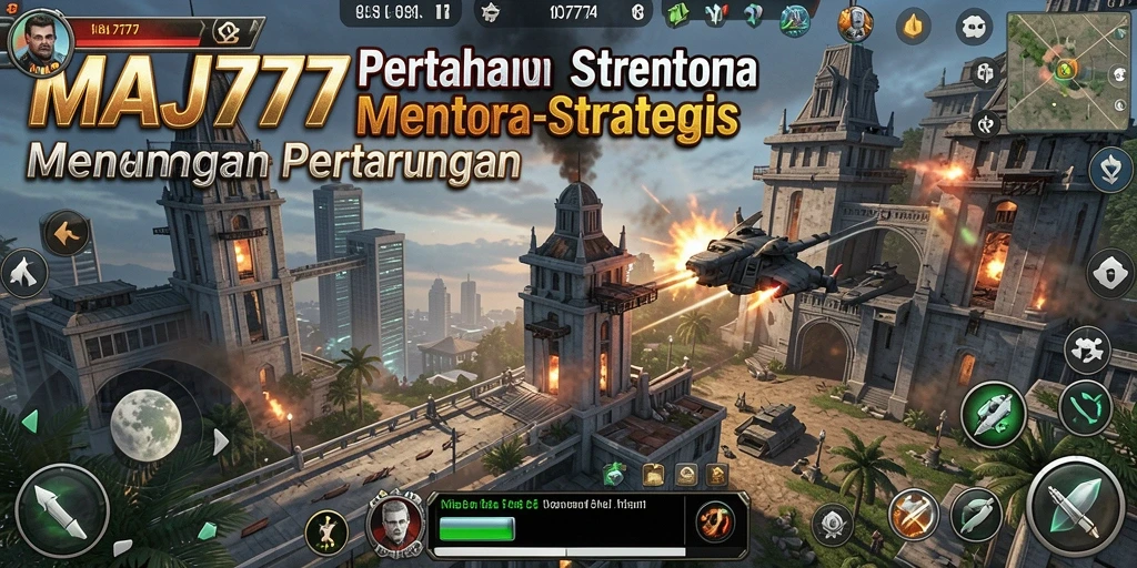 Screenshot gameplay MAJ777 yang menampilkan pertahanan menara yang strategis.
