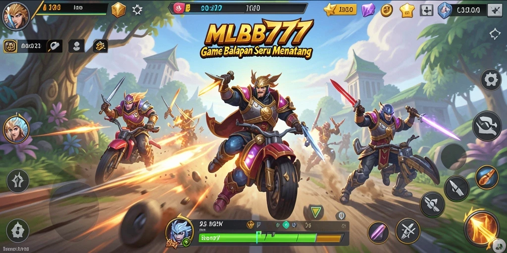 Tampilan gameplay menegangkan di balapan MLBB777.