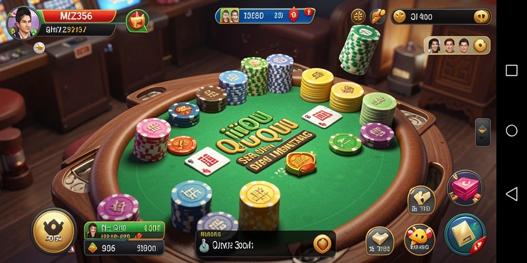 Screenshot gameplay MZ356 menampilkan serunya bermain QiuQiu.