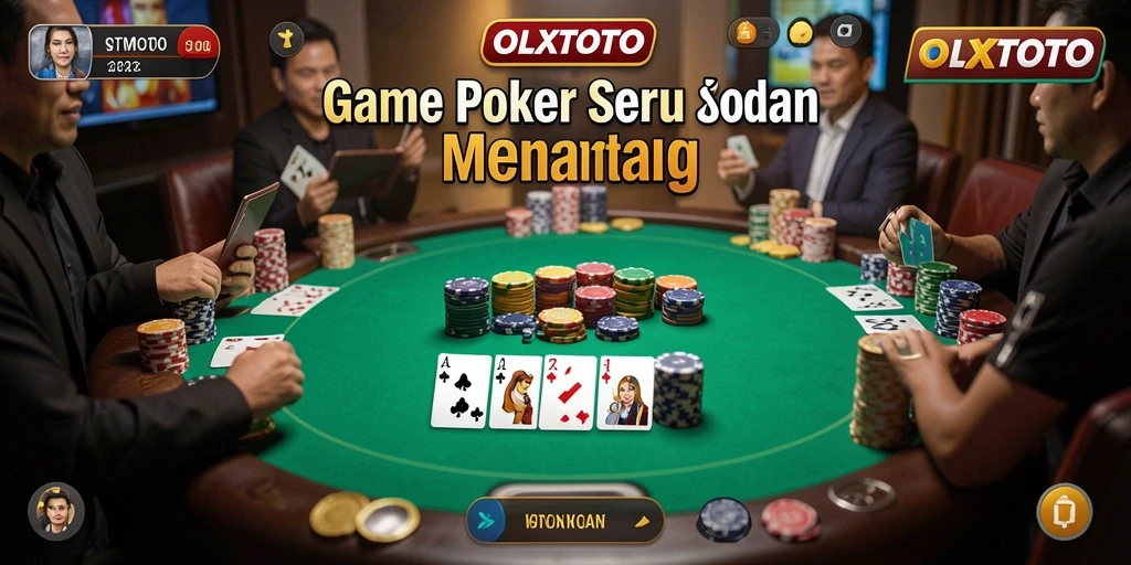Screenshot OLXTOTO menampilkan gameplay poker yang mendebarkan dan interaktif.