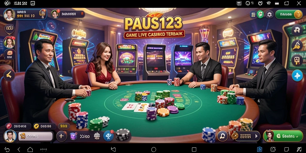 Tampilan menarik dari gameplay Live Casino di PAUS123.