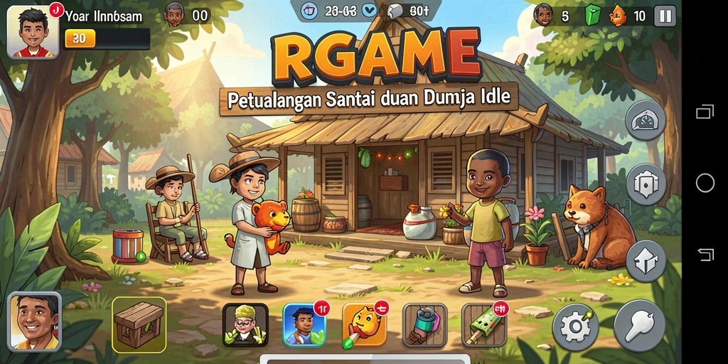 Tampilan gameplay RPGAME yang menarik dan penuh aksi Idle.