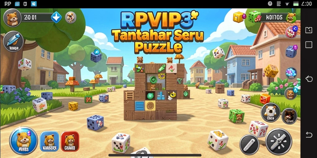 Tampilan gameplay RPVIP3 dengan beragam teka-teki menantang.